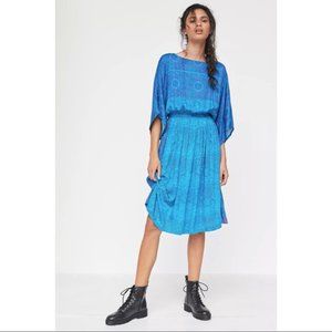 Anthropologie Tiny Petite Annmarie Blue Mini Dress - Medium